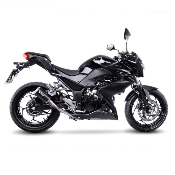 LEOVINCE AUSPUFFSCHALLDAMPFER LV-10 BLACK EDITION FUR KAWASAKI Z300/ABS 15-16 INOX-COD.15205B