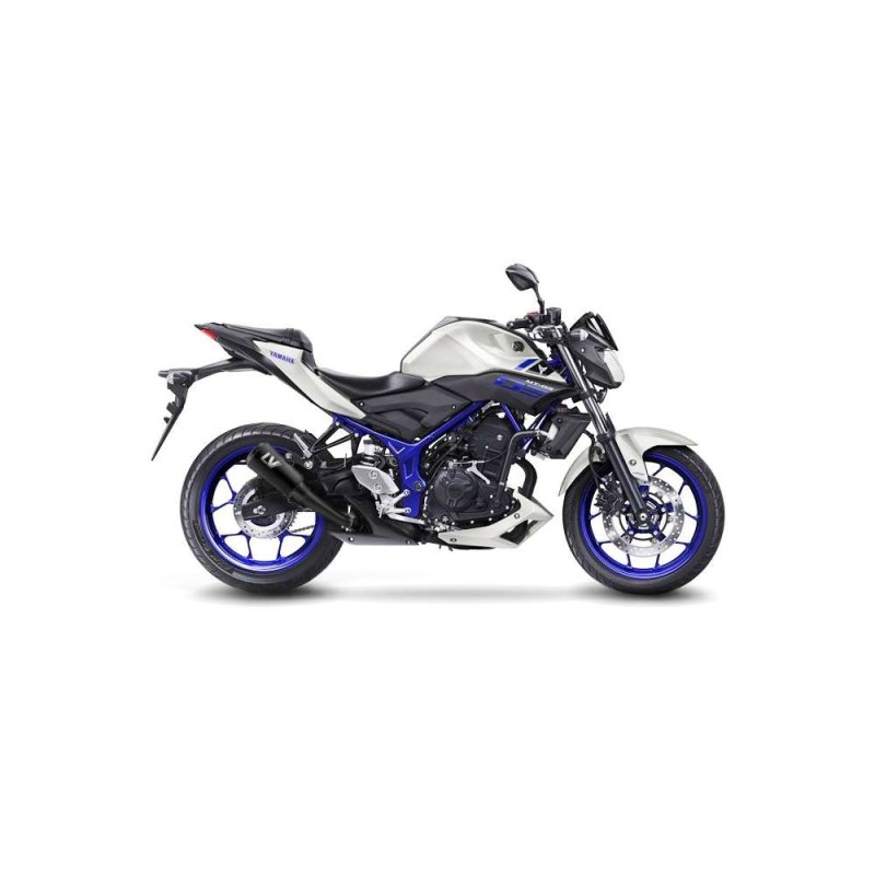 LEOVINCE AUSPUFFSCHALLDAMPFER LV-10 VOLL SCHWARZ YAMAHA MT-03 16-19 EDELSTAHL