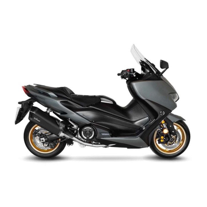 LEOVINCE TERMINALE SCARICO LV-12 BLACK EDITION PER YAMAHA T-MAX 560 20-21 INOX-COD.15305B