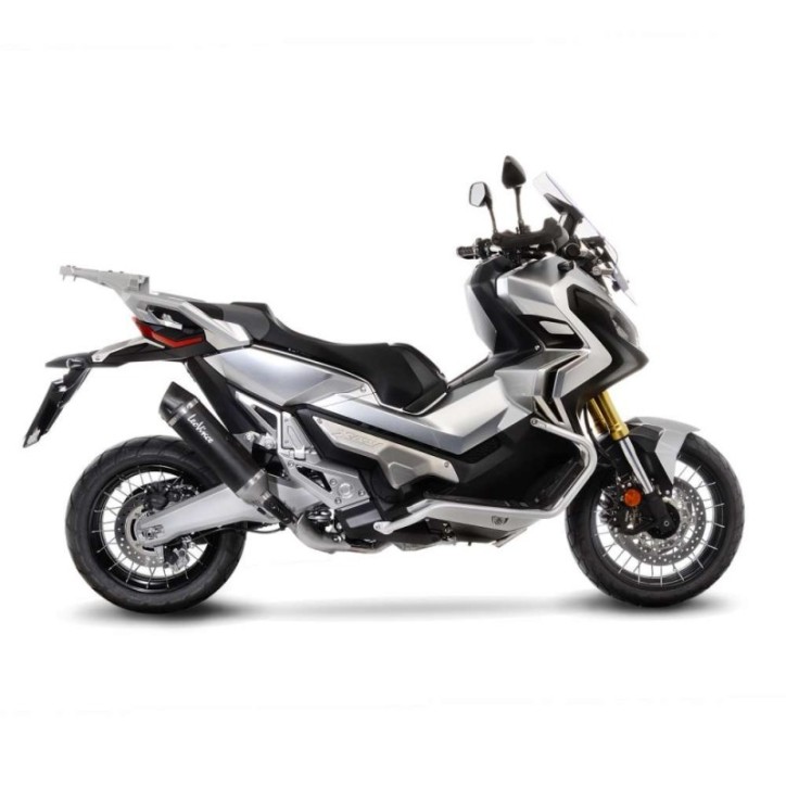 SILENCIADOR DE ESCAPE LEOVINCE NEGRO PARA HONDA X-ADV 17-20 INOX-COD.14046