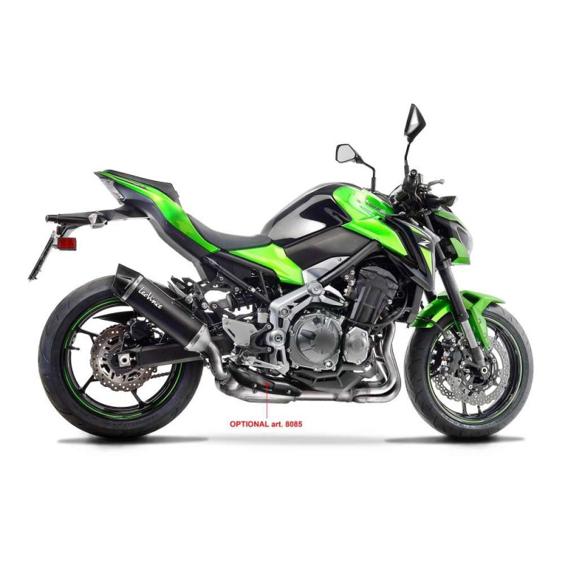 LEOVINCE TERMINALE SCARICO NERO KAWASAKI Z900 17-19 ACCIAIO INOX