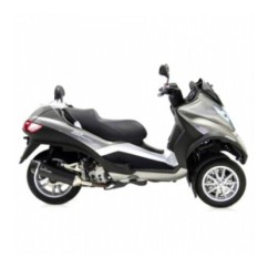 SILENCIADOR DE ESCAPE LEOVINCE NEGRO PIAGGIO MP3 400 LT RST 07-12 ACERO INOXIDABLE