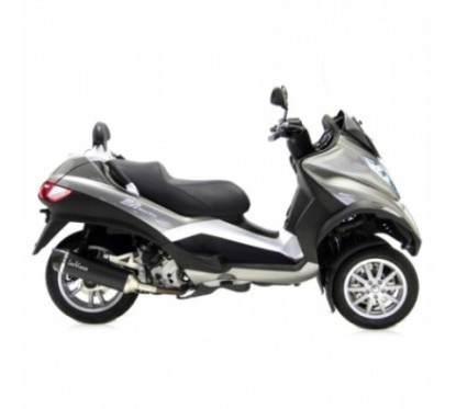 SILENCIEUX D'ECHAPPEMENT LEOVINCE NOIR PIAGGIO MP3 400 LT RST 07-12 INOX