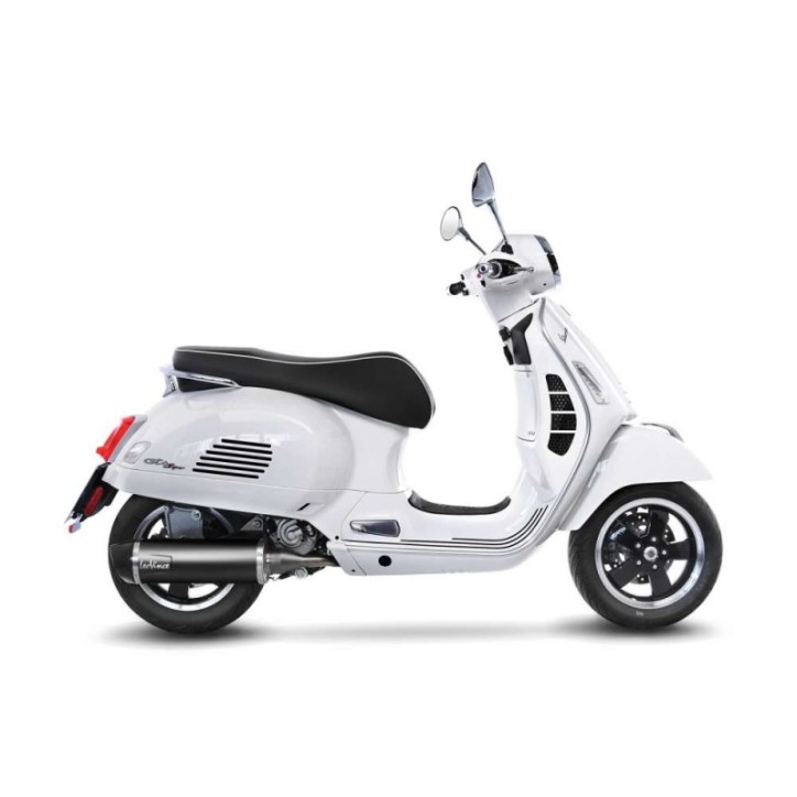 LEOVINCE TERMINALE SCARICO NERO PER PIAGGIO VESPA GTS 300 HPE 19-20 INOX-COD.14059