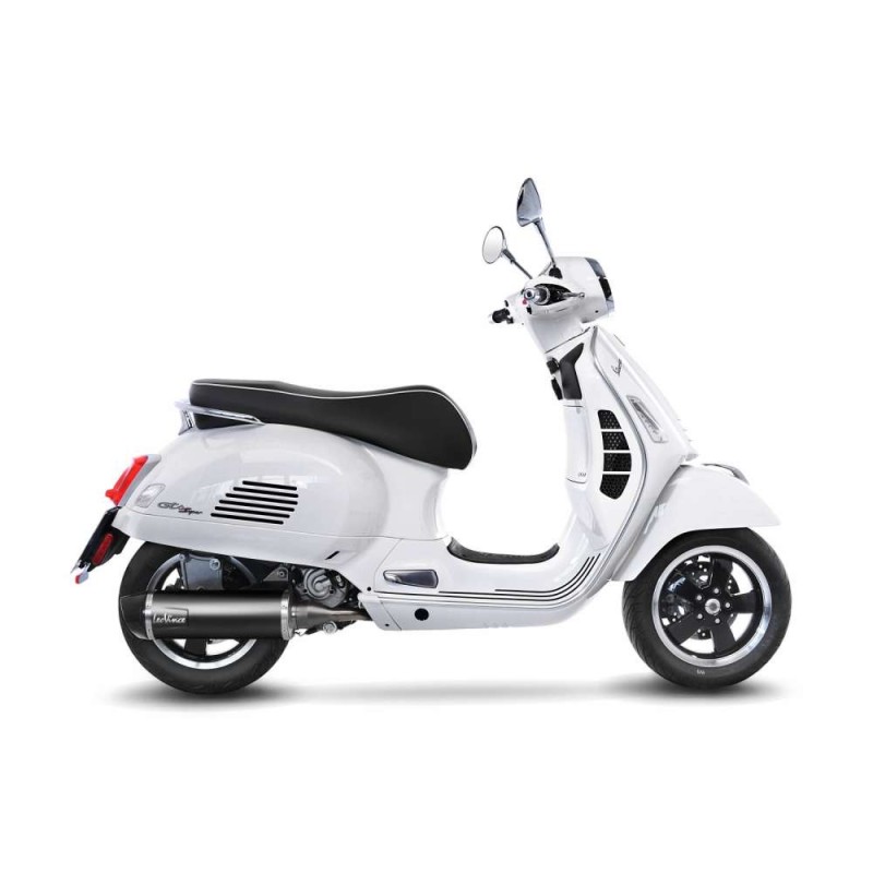 LEOVINCE TERMINALE SCARICO NERO PIAGGIO VESPA GTS 300 HPE 19-20 ACCIAIO INOX