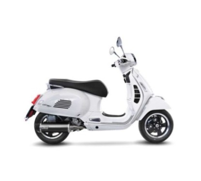 SILENCIEUX D'ECHAPPEMENT LEOVINCE NOIR PIAGGIO VESPA GTS 300 SUPER 19-20 ACIER INOXYDABLE