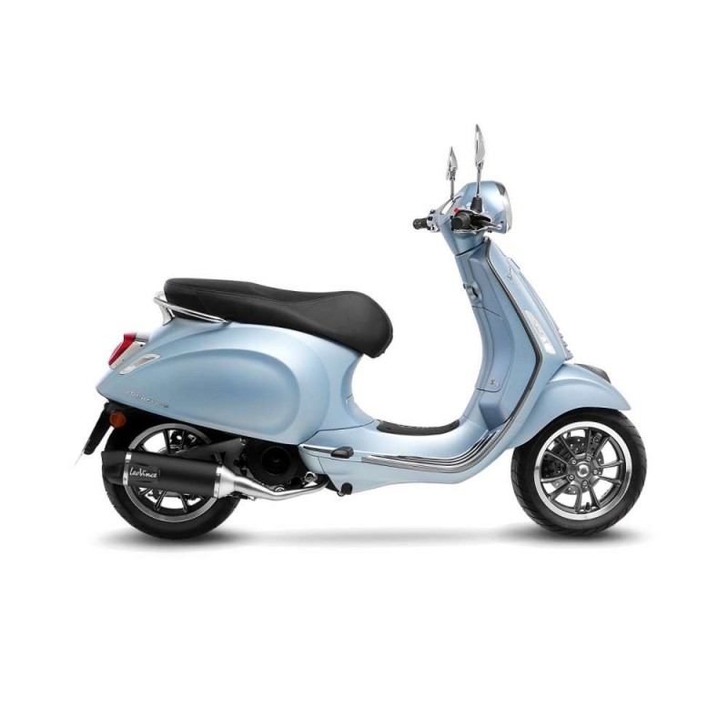 LEOVINCE TERMINALE SCARICO NERO PIAGGIO VESPA PRIMAVERA 125 3V 21-23 ACCIAIO INOX