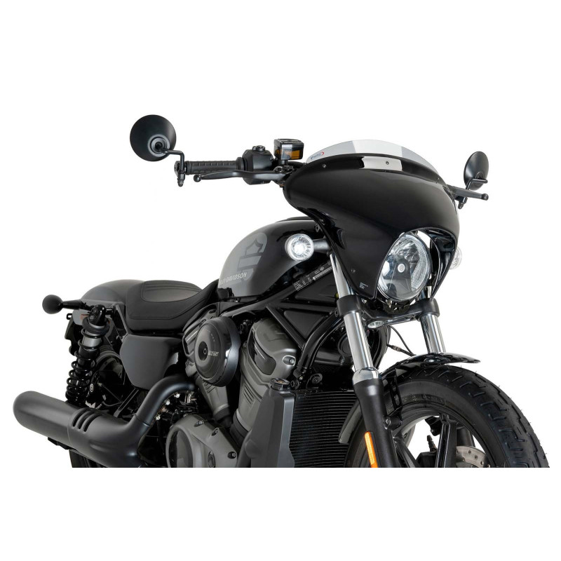 Pare-brise sport Puig Batwing SML pour Harley D-Nightster 975 Special 23/24, fume clair