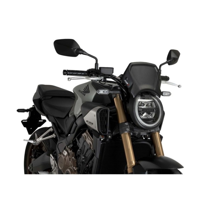 PUIG CARENATURA FRONTALE IN ALLUMINIO HONDA CB650R NEO SPORTS CAFE 2024 NERO