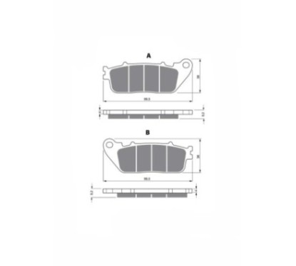 PASTILLAS DE FRENO DELTA SEMIMETALICAS KX COMPUESTAS HONDA CB 1000 R (NO MODELO ABS) 09-10-OFERTA