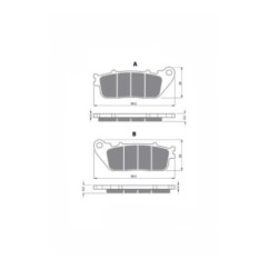 DELTA SEMI-METALLIC BRAKE PAD KX COMPOUND HONDA CB 1000 R (ABS MODEL) 09-10-OFFER