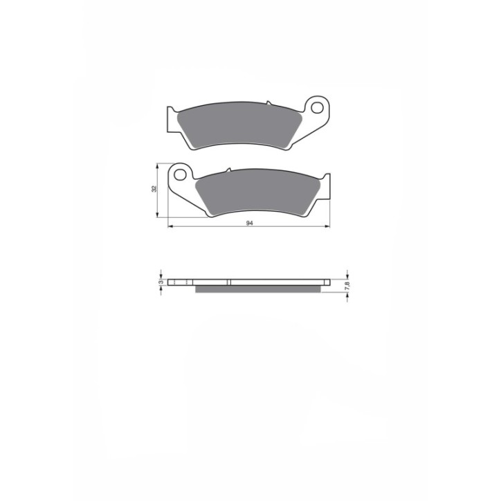 DELTA SEMI-METALLIC BRAKE PAD KX FOR HONDA CR 250 RH/RJ/RK/RL/RM 90-91-OFFER