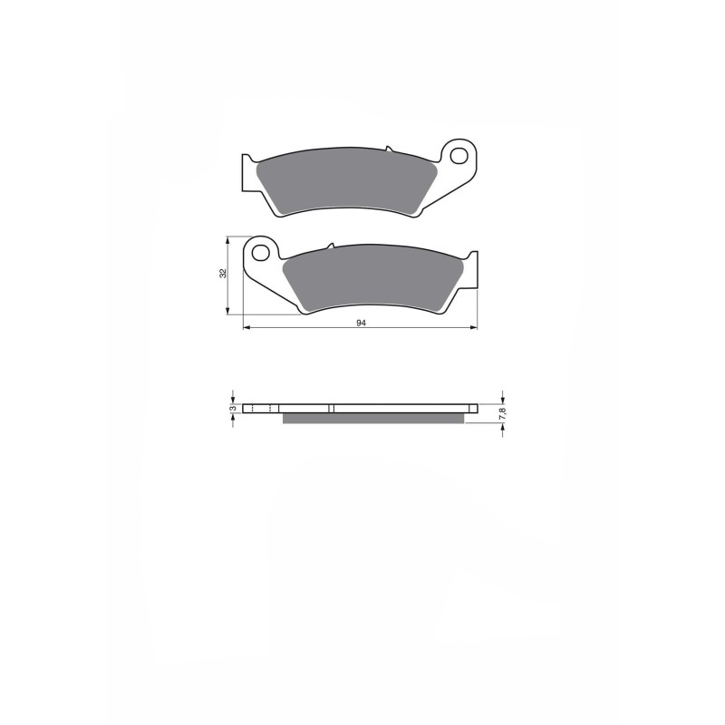 DELTA SEMI-METALLIC BRAKE PAD KX COMPOUND HONDA NX 250 J K (MD21) 87-90-OFFER