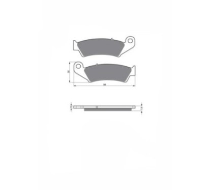 PLAQUES DE FREIN DELTA SEMI-METALLIQUES KX HONDA TRX 250 RG RH RJ RK 86-89-OFFER-SX