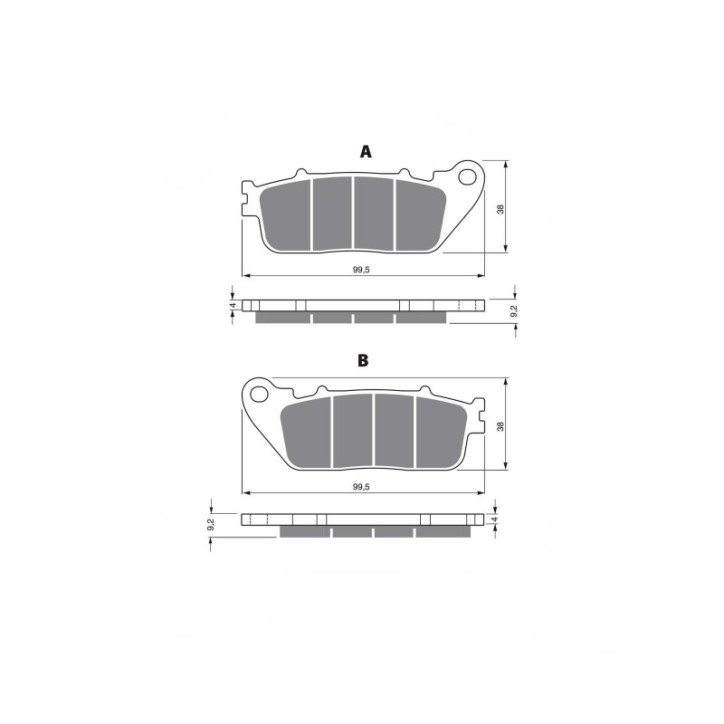 PLAQUES DE FREIN DELTA SEMI-METALLIQUES KX POUR HONDA VFR 1200 FA 10-16-OFFRE