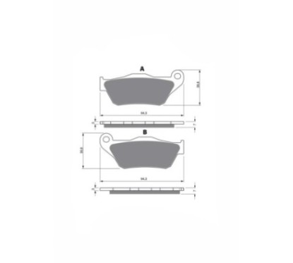 DELTA SEMI-METALLIC BRAKE PAD KX COMPOUND MBK YP 125 SKYCRUISER 06-09-OFFER