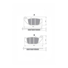 FREIN PLAQUETTES DELTA SEMI-METALLIQUES MX BENELLI BN 125 18-21-OFFRES