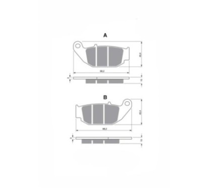 FREIN PLAQUETTES DELTA SEMI-METALLIQUES MX BENELLI BN 125 18-21-OFFRES