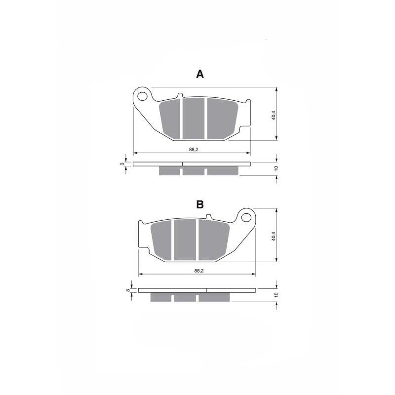 DELTA SEMI-METALLIC BRAKE PAD MX COMPOUND HONDA CB 125 F 17-21-OFFER