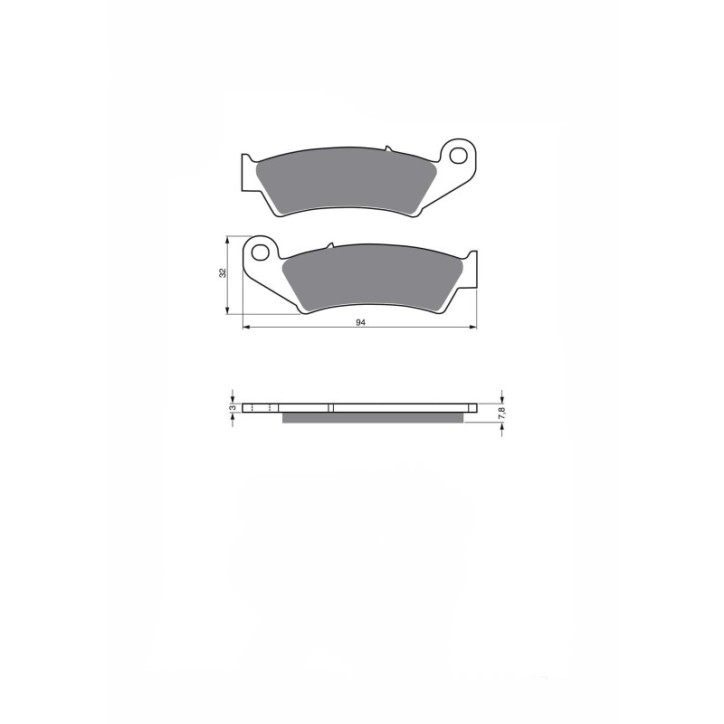 DELTA SEMI-METALLIC BRAKE PAD MX FOR HONDA CR 250 RH/RJ/RK/RL/RM 90-91-OFFER