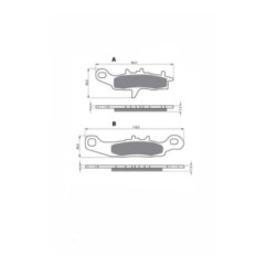 DELTA SEMI-METALLIC BRAKE PAD MX COMPOUND KAWASAKI KL 250 J1-J3 STOCKMAN 00-02-OFFER