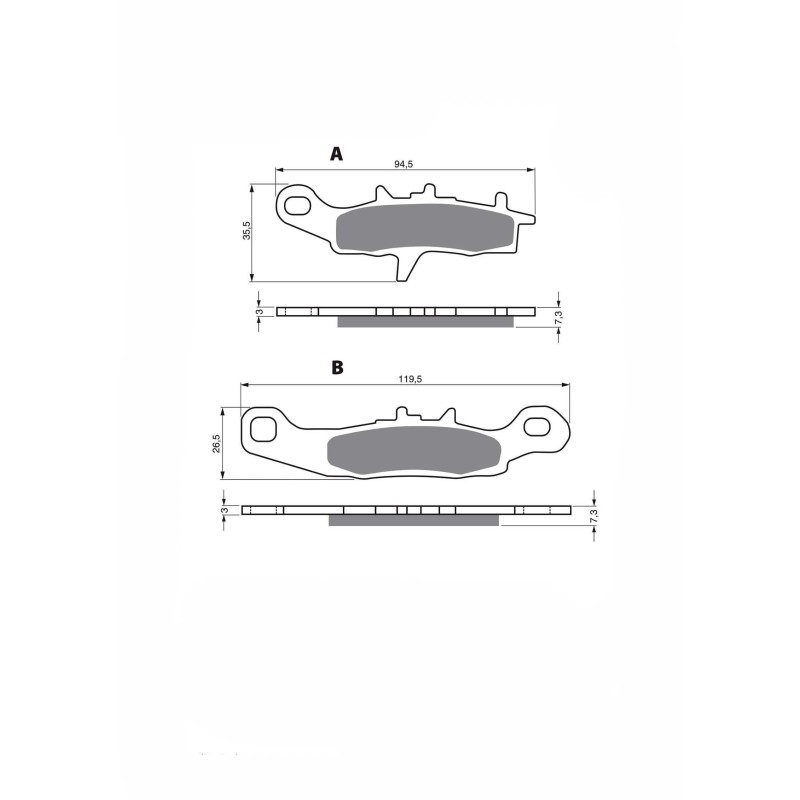 DELTA PASTIGLIA FRENO SEMIMETALLICA MESCOLA MX KAWASAKI KL 250 J1-J3 STOCKMAN 00-02-OFFERTA