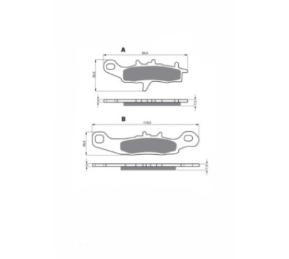 DELTA SEMI-METALLIC BRAKE PAD MX COMPOUND KAWASAKI KL 250 J1-J3 STOCKMAN 00-02-OFFER