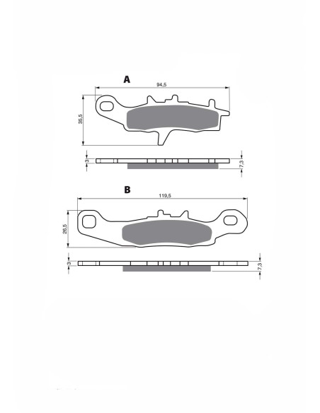 delta semim mx brake pad fits kawasaki kvf 650 a1 a2 prairie 02 03 offer