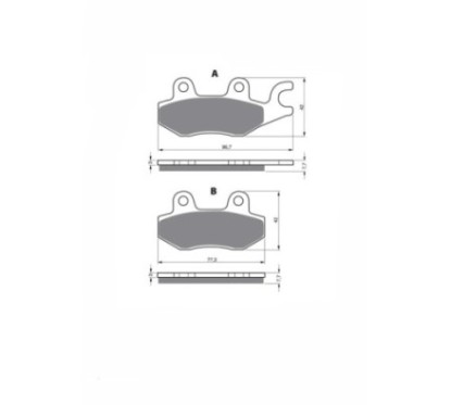 DELTA SEMI-METALLIC BRAKE PAD MX MIX KYMCO 50 DINK SPORTS 02-06-OFFER