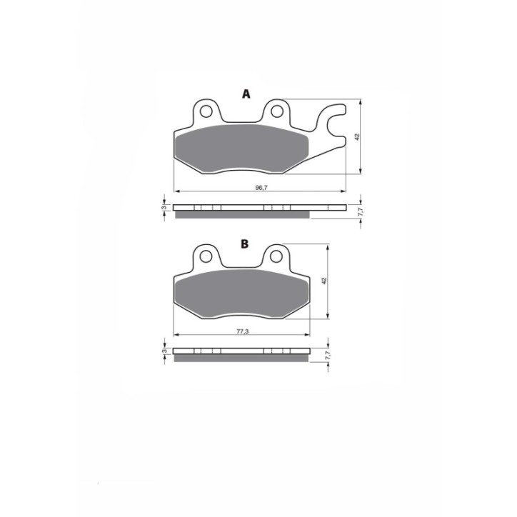 PASTILLAS DE FRENO DELTA SEMIMETALICAS MX PARA KYMCO 50 DINK SPORTS 02-06-OFERTA