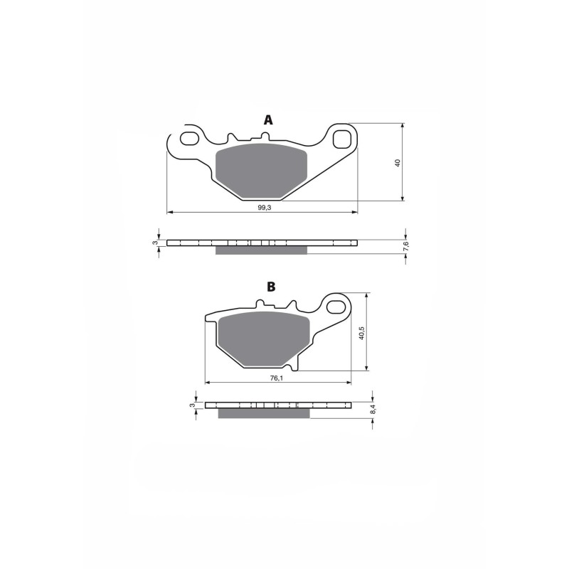 DELTA SEMI-METALLIC BRAKE PAD MX COMPOUND SUZUKI RM 85 K5 K6 K7 K8 K9 L0 L2 L5 L6 L7 (SMALL 17 FW   14 RW) 2005-OFFER