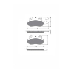 DELTA SEMI-METALLIC BRAKE PAD MX COMPOUND TRIUMPH SPRINT RS (FROM VIN139277) (6 BOLT FRONT DISC) 2002-OFFER