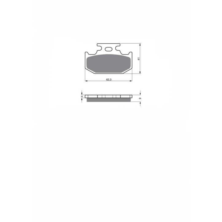 PASTILLAS DE FRENO DELTA SEMIMETALICAS MX PARA YAMAHA DT 125