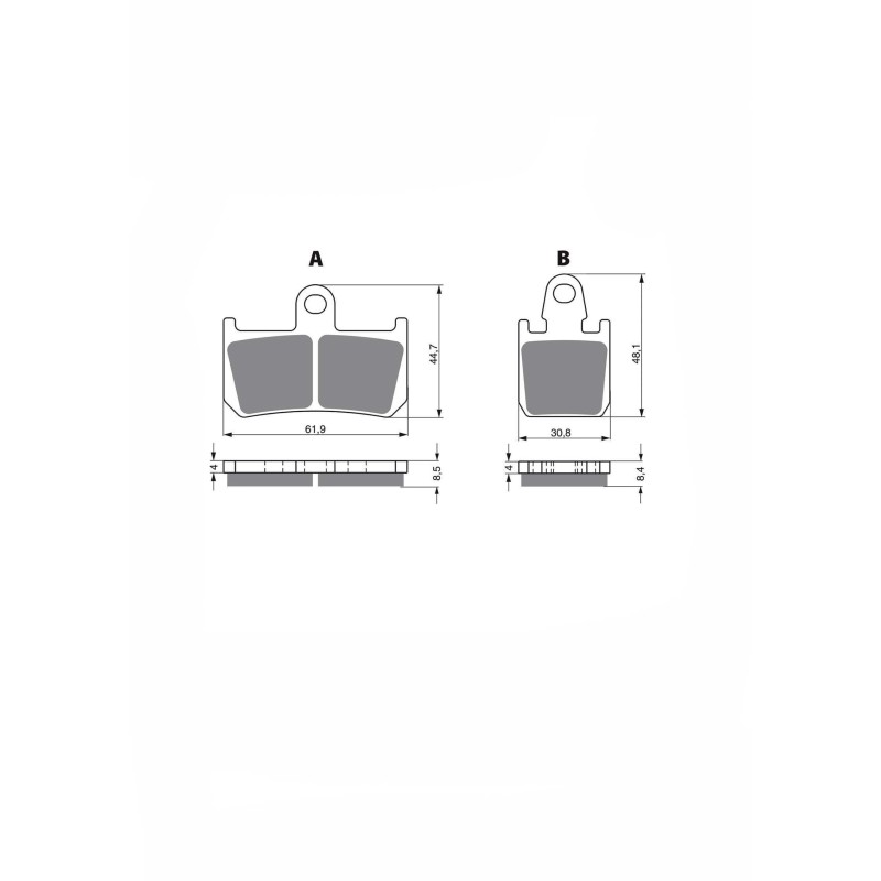 PASTILLAS DE FRENO SINTERIZADAS DELTA KXR COMPUESTAS YAMAHA MT-01 1670 (PINZA RADIAL DE 6 PISTONES) 07-10-OFERTA