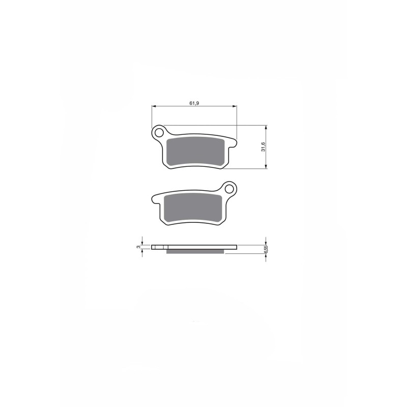 DELTA BRAKE PAD SINTERED MIXTURE MXR KTM SX 65 02-03-OFFER