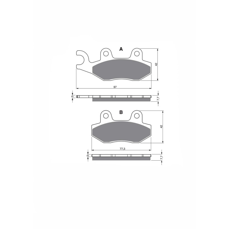 Delta Bremsbelag Sint MXR Montage auf Suzuki LT F 500 2002 Angebot