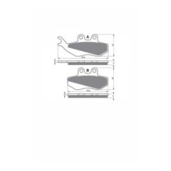 PLAQUES DE FREIN SEMI-METALLIQUES JOLLY BRAKE KX CPI GTR 125 2002-OFFER-SX