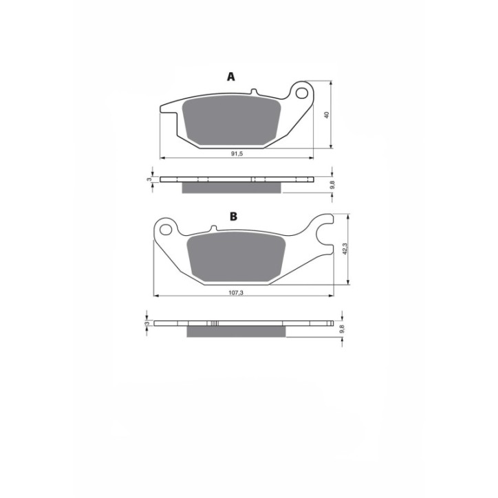 JOLLY BRAKE SEMI-METALLIC BRAKE PAD KX FOR HONDA CBR125 R4/R5/RS5/RW5/RW6 07-10-OFFER