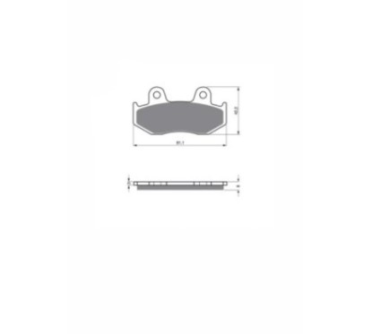 JOLLY BRAKE SEMI-METALLIC BRAKE PAD KX COMPOUND HONDA FTR 223 (MC34) Y2 A2 00-02-OFFER