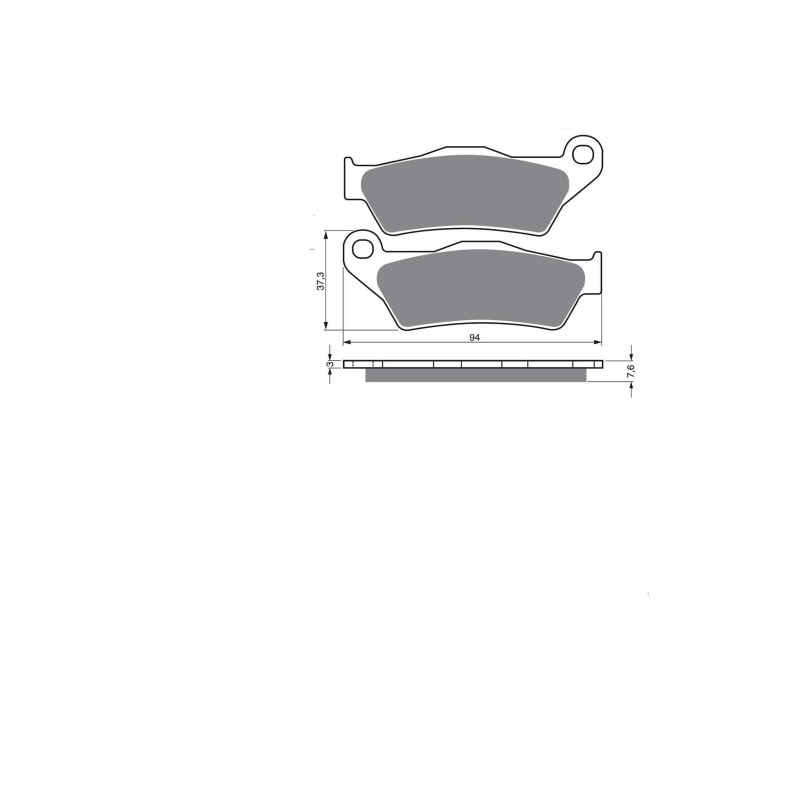 JOLLY BRAKE PASTIGLIA FRENO SEMIMETALLICA MESCOLA KX HUSQVARNA SM 125 S (4 BOLT FIXING) (2T) 02-03-OFFERTA