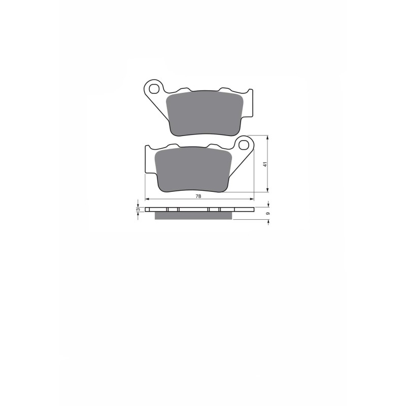 JOLLY BRAKE SEMI-METALLIC BRAKE PAD KX COMPOUND HUSQVARNA SM 610 S (4 BOLT FRONT DISC) 02-06-OFFER