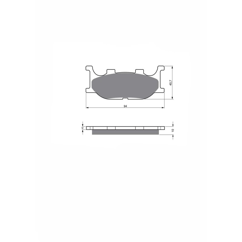 JOLLY BRAKE SEMI-METALLIC BRAKE PAD KX MIX ITALJET 250 JUPITER 02-03-OFFER