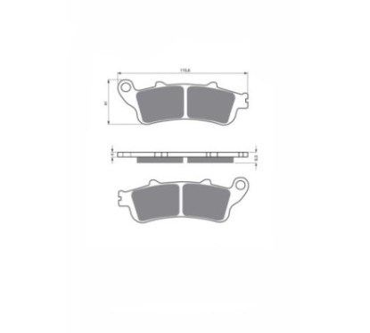 JOLLY BRAKE SEMI-METALLIC BRAKE PAD KX COMPOUND PEUGEOT SV 250 01-02-OFFER