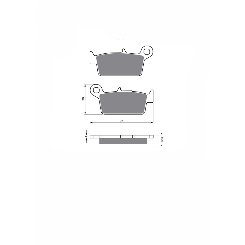 JOLLY BRAKE PASTIGLIA FRENO SEMIMETALLICA MESCOLA MX GAS GAS SM 400 FSE (2T) 01-02-OFFERTA