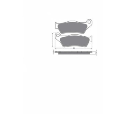 PLAQUETTES DE FREIN SEMI-METALLIQUES JOLLY BRAKE MX TM MX 250 02-04-OFFER-SX