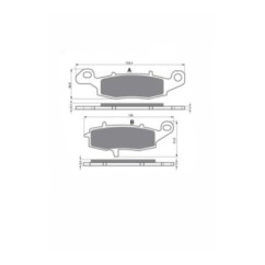 PLAQUETTES DE FREIN FRITES JOLLY BRAKE KXR KAWASAKI BJ 250 F1 F2 02-03-OFFRES