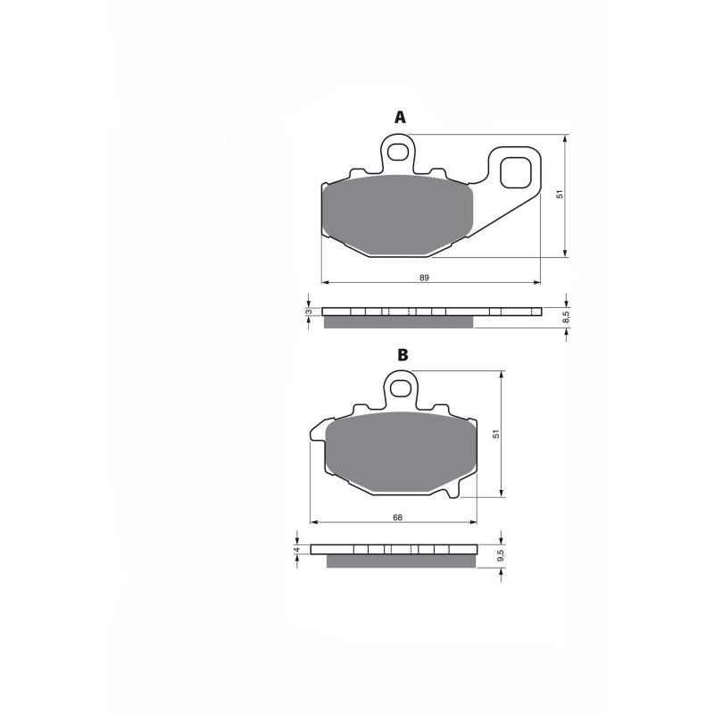 JOLLY BRAKE BRAKE PAD SINTERED MIX KXR KAWASAKI ZX-6R 636 (ZX 636 A1P) 2002-OFFER