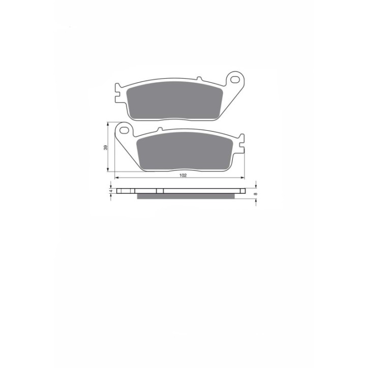 JOLLY BRAKE SINTERED BRAKE PAD KXR FOR KYMCO 500 XR-CITING I 07-08-OFFER-SX