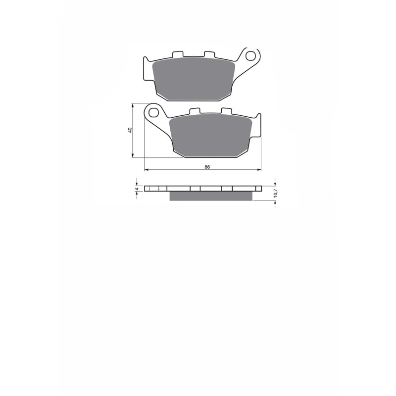 JOLLY BRAKE SINTERED BRAKE PAD KXR MIX PEUGEOT SV 250 01-02-OFFER