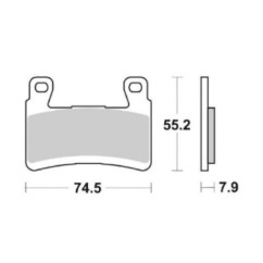 DELTA PASTIGLIA FRENO SEMIMETALLICA MESCOLA KX KAWASAKI ZX-6R 636 NINJA (ABS - 636CC) 2013-OFFERTA